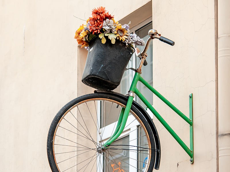 Bicycle on the wall