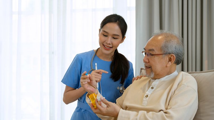 Doctor with patient