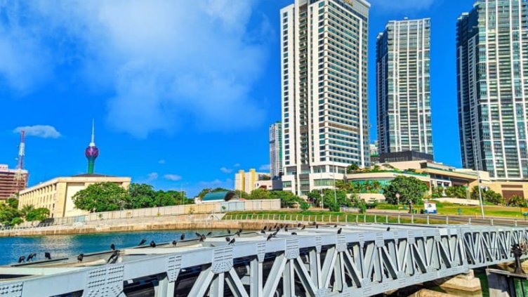 An overbridge view of real estate properties in sri lanka