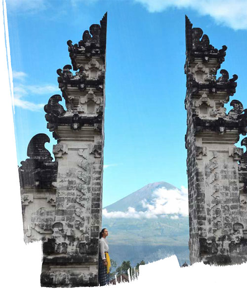 Beautiful gate of heaven Lempuyang temple