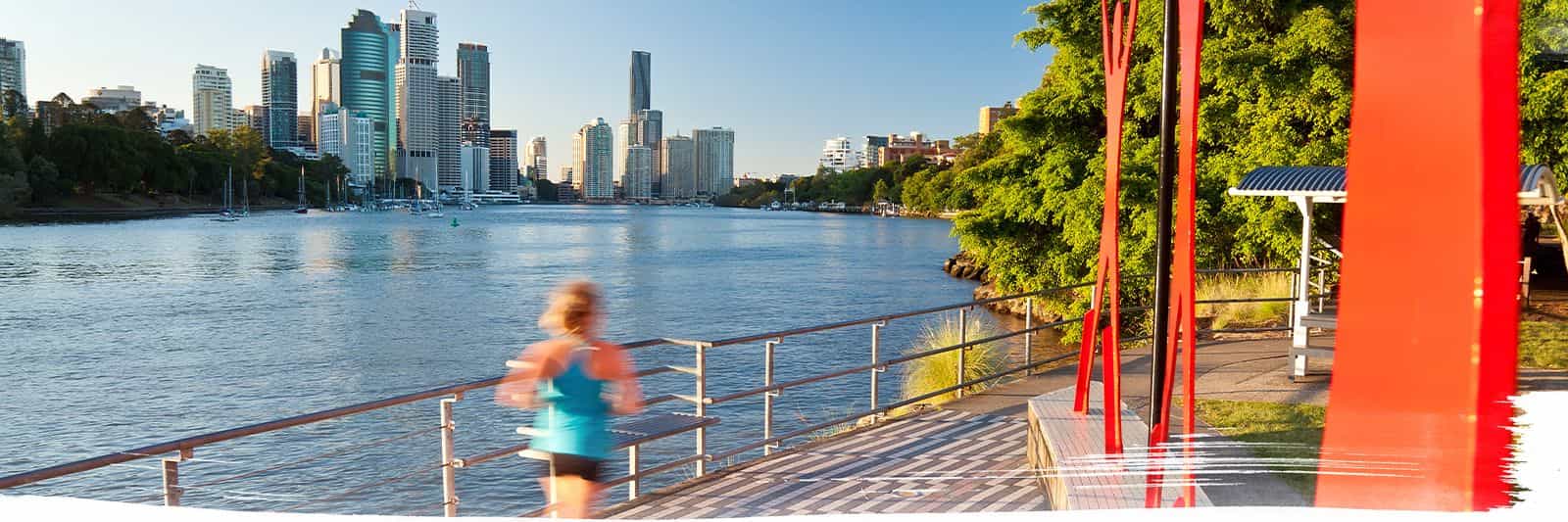 Women jogging in park