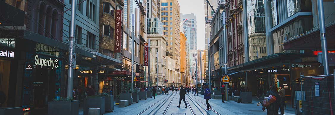 Office view in the street of Australia