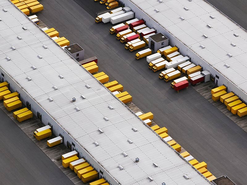 truck parking at warehouse