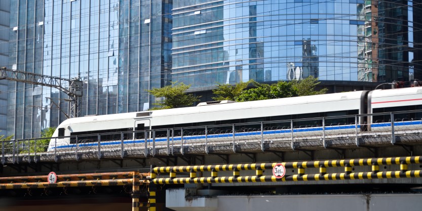 train over the bridge